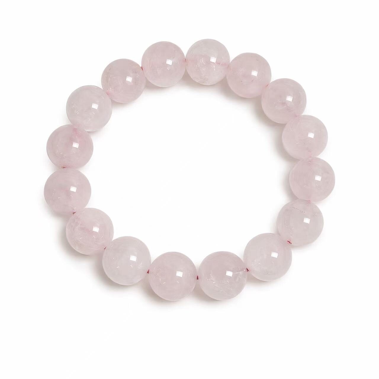 BR-020 rose quartz beaded bracelet photo 6