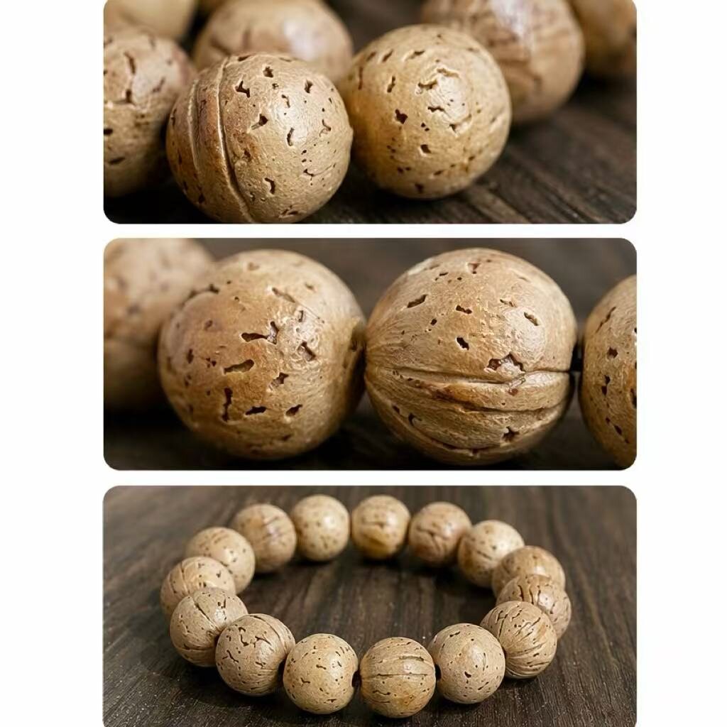 BR-024 walnut texture beaded bracelet photo 2