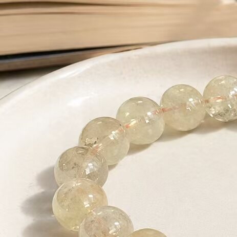 BR-025 citrine beaded bracelet photo 3